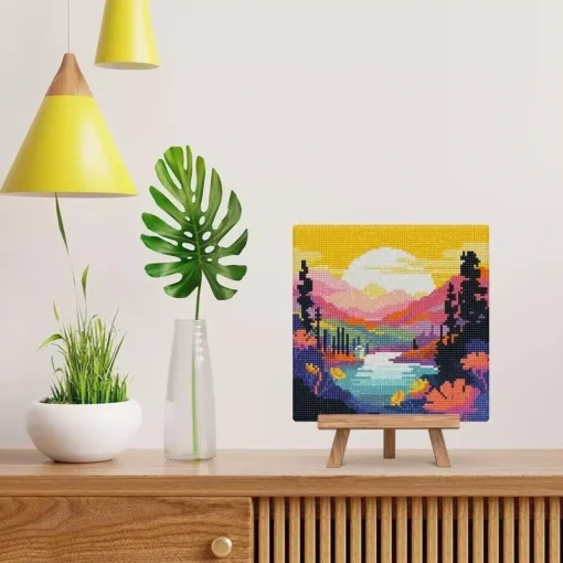 Broderie Diamant Coucher de Soleil