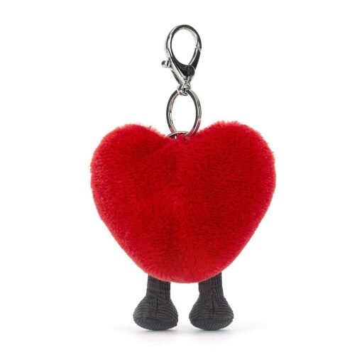 Charm-Bijoux de Sac Heart. Cœur Rouge, Jellycat