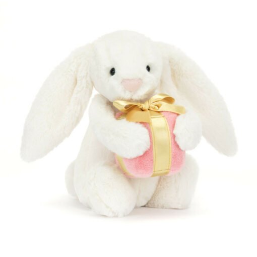 Bashful Bunny with Present, Jellycat