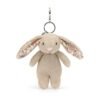 Charm-Bijoux de Sac Bunny Beige Blossom, Jellycat