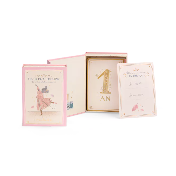 Cartes 12 Premiers Mois Petite Ecole de Danse, Moulin Roty