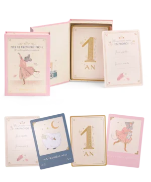 Cartes 12 Premiers Mois Petite Ecole de Danse, Moulin Roty