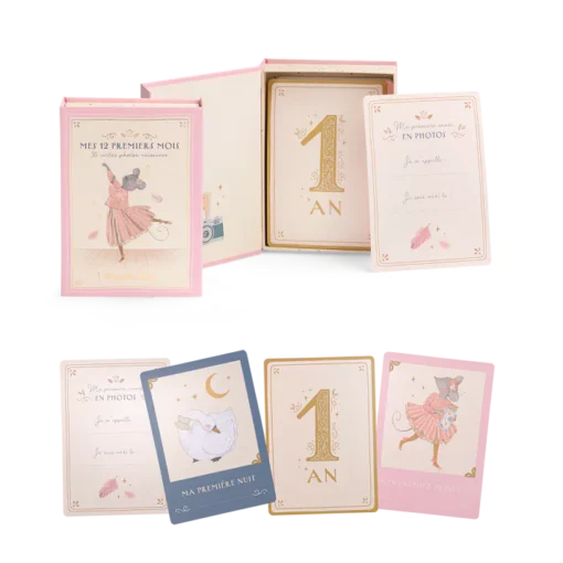 Cartes 12 Premiers Mois Petite Ecole de Danse, Moulin Roty