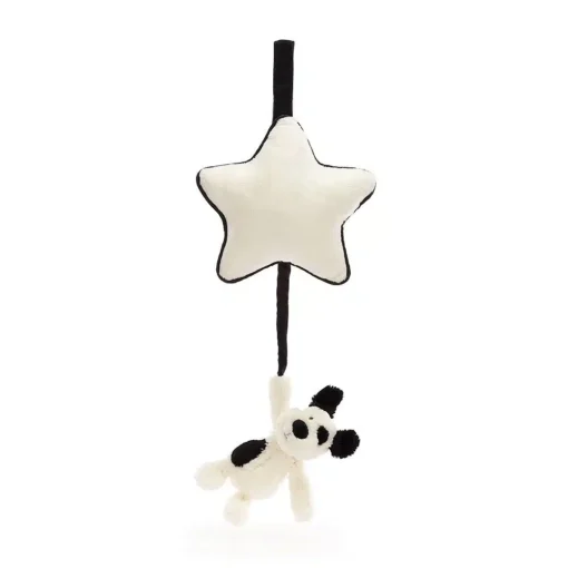 Bashful Black Cream Puppy Musical, Jellycat