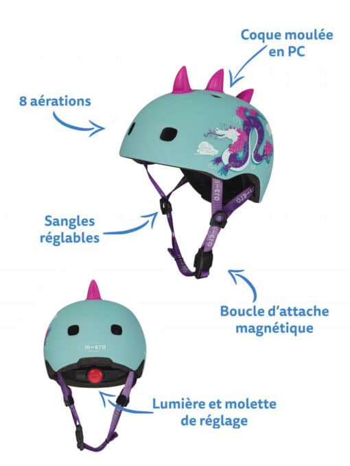 Casque Dragon 3D, Micro Mobility - 2 Tailles