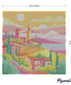 Broderie Diamant Printemps en Toscane