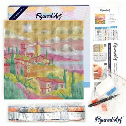 Broderie Diamant Printemps en Toscane