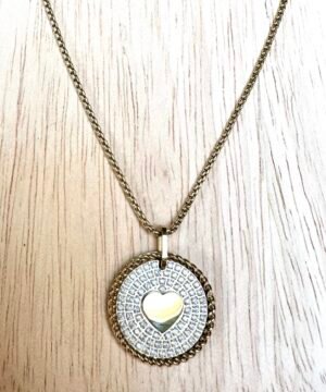 Collier Coeur Zirconium, Zag