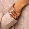 Bracelet Jonc Bouddhiste Rose Gold Épais
