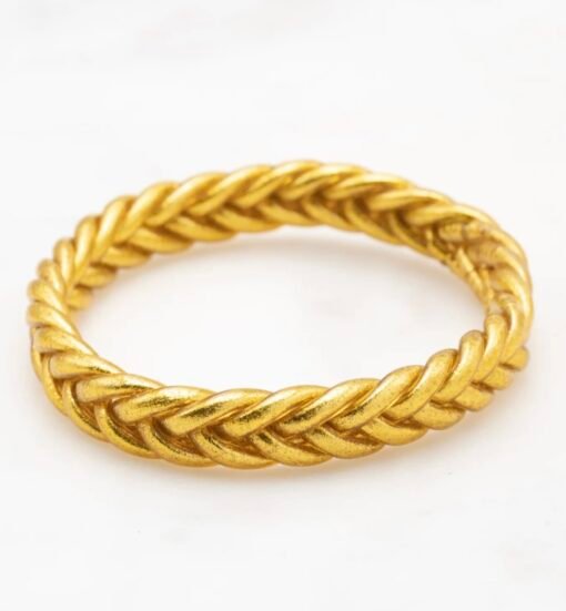 Bracelet Jonc Bouddhiste Tressé Or – Image 2