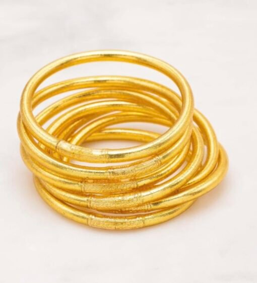 Bracelet Jonc Bouddhiste Or Épais – Image 3