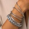 Bracelet Jonc Bouddhiste Argent Fin