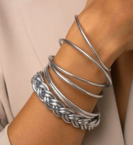 Bracelet Jonc Bouddhiste Argent Fin