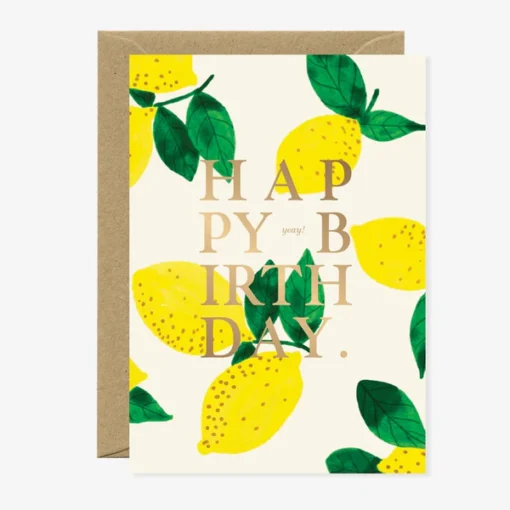 Carte Postale Happy Birthday Lemon, ATWS