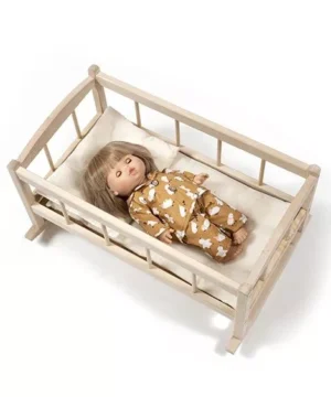 Lit à bascule avec matelas et oreiller Fleurs d’eau, Minikane