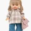 Gordis - Ensemble “Back to school” fille avec blouse à carreaux et pantalon en denim bleu foncé, Minikane