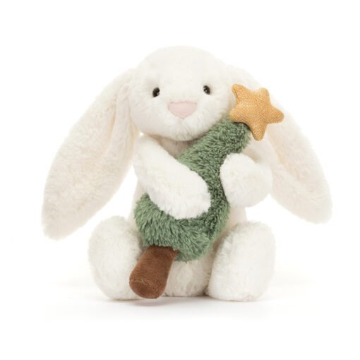 Bashful Bunny with Christmas Tree, Jellycat