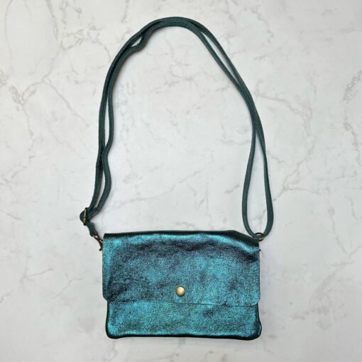 Sac Bandoulière Cuir Pétrole