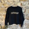 Sweat Noir Amour Léo