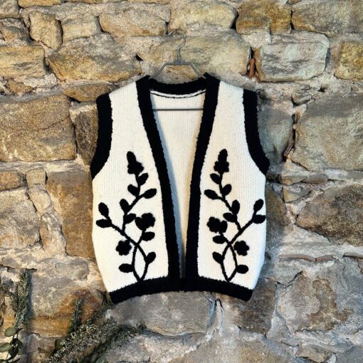 Gilet Bouclette Brodé TU