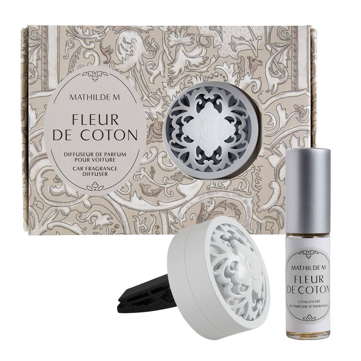 Diffuseur de parfum et huile essentielle pour voiture clip coeur