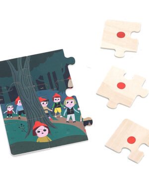 Coffret de 4 puzzles en bois Le Petit Poucet, VILAC