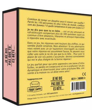 Jeu Je ne dis pas que tu es bête..., Hygge Games
