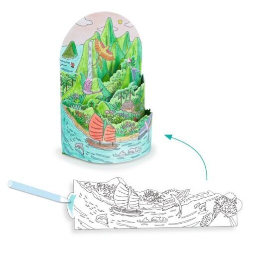 Coloriage "Au sommet de mon île", Djeco
