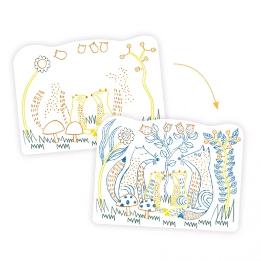 Coloriage Familles des sous-bois, Djeco