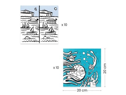 Distributeur de coloriages Océan, Djeco
