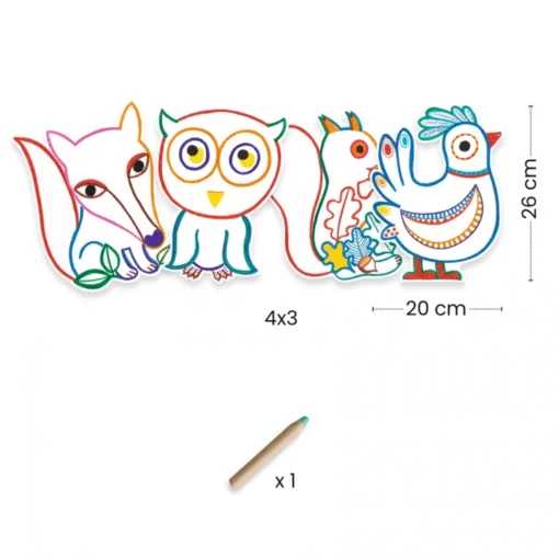 Coloriage Petits Animaux de la forêt, Djeco