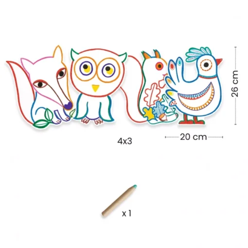 Coloriage Petits Animaux de la forêt, Djeco