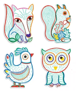 Coloriage Petits Animaux de la forêt, Djeco