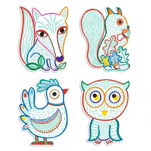 Coloriage Petits Animaux de la forêt, Djeco