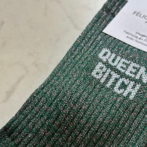 Chaussettes Paillettes Queen Bitch, Félicie Aussi