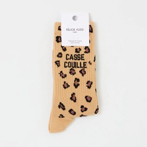 Chaussettes Léopard "Casse Couille" , Félicie Aussi
