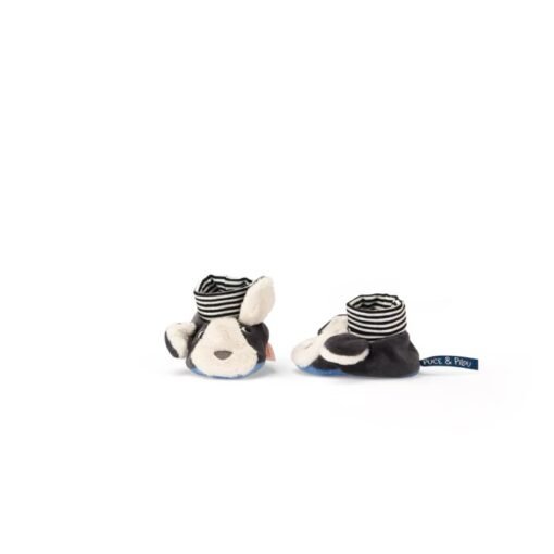 Chaussons chien Puce bleu, Moulin Roty