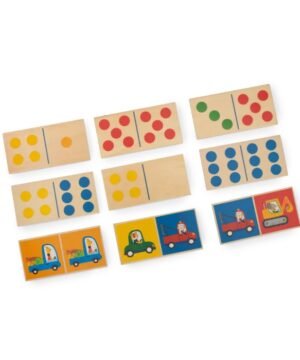 Domino véhicules en bois, Moulin Roty