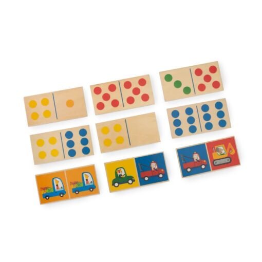 Domino véhicules en bois, Moulin Roty