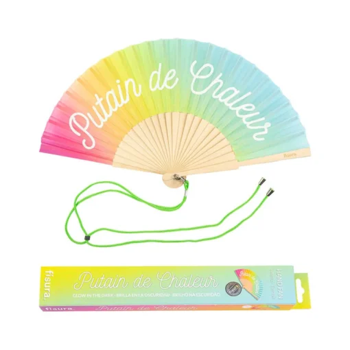 Éventail “Putain de Chaleur” Multicolore, Fisura