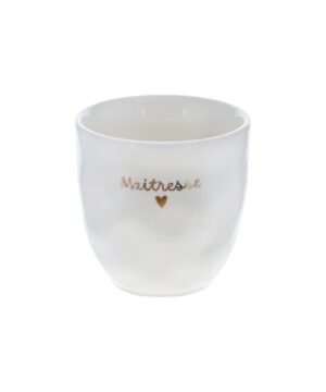 Tasse à café "Maîtresse" cœur doré, LPS