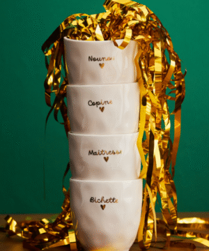 Tasse à café "Maîtresse" cœur doré, LPS