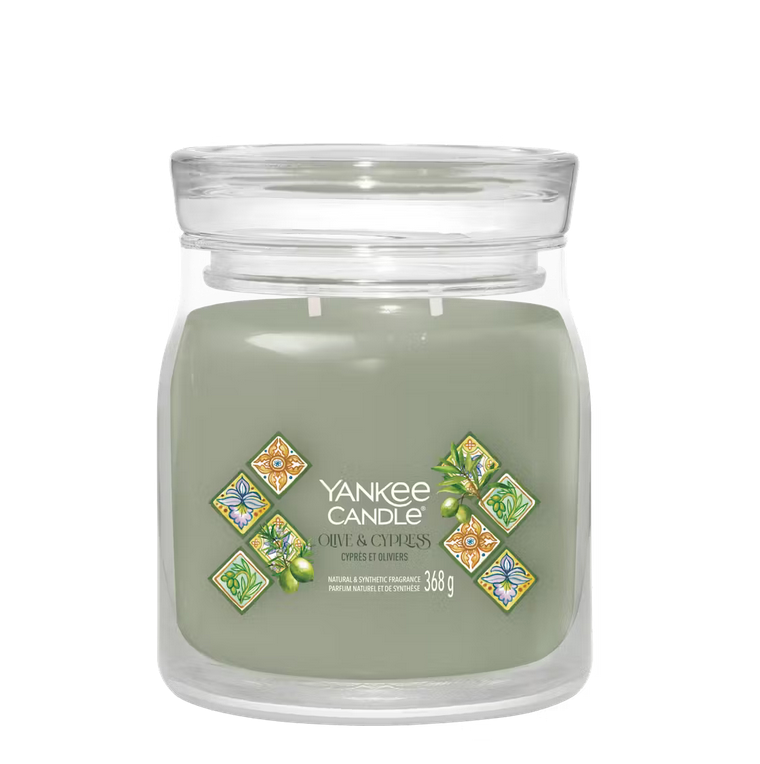 Bougie Cyprès et oliviers, Yankee Candle