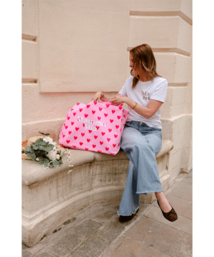 Sac cabas XXL à coeurs, Mon Petit Léon