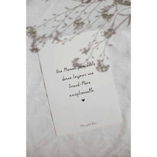 Carte pour grand mère, Mon Petit Léon