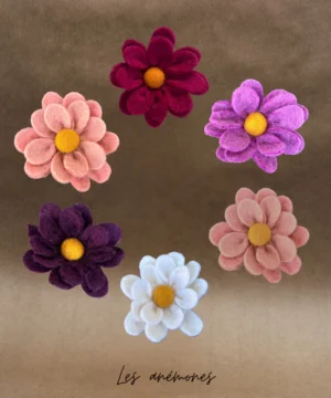 Fleur en Feutrine Fuchsia