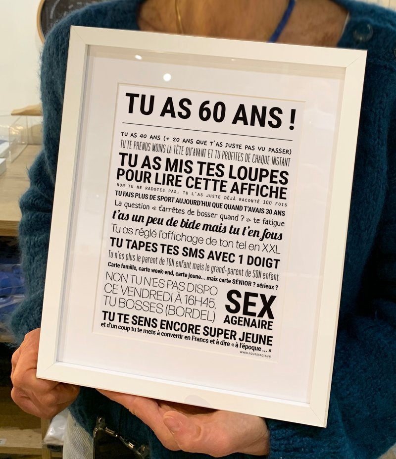 Carte 60 ans - TOUT EST DIT
