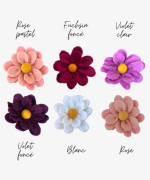 Fleur en Feutrine rose