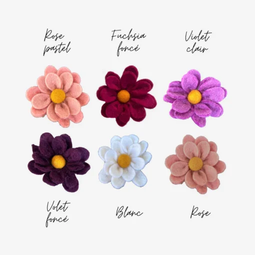 Fleur en Feutrine rose