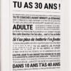 Carte 30 ans - TOUT EST DIT